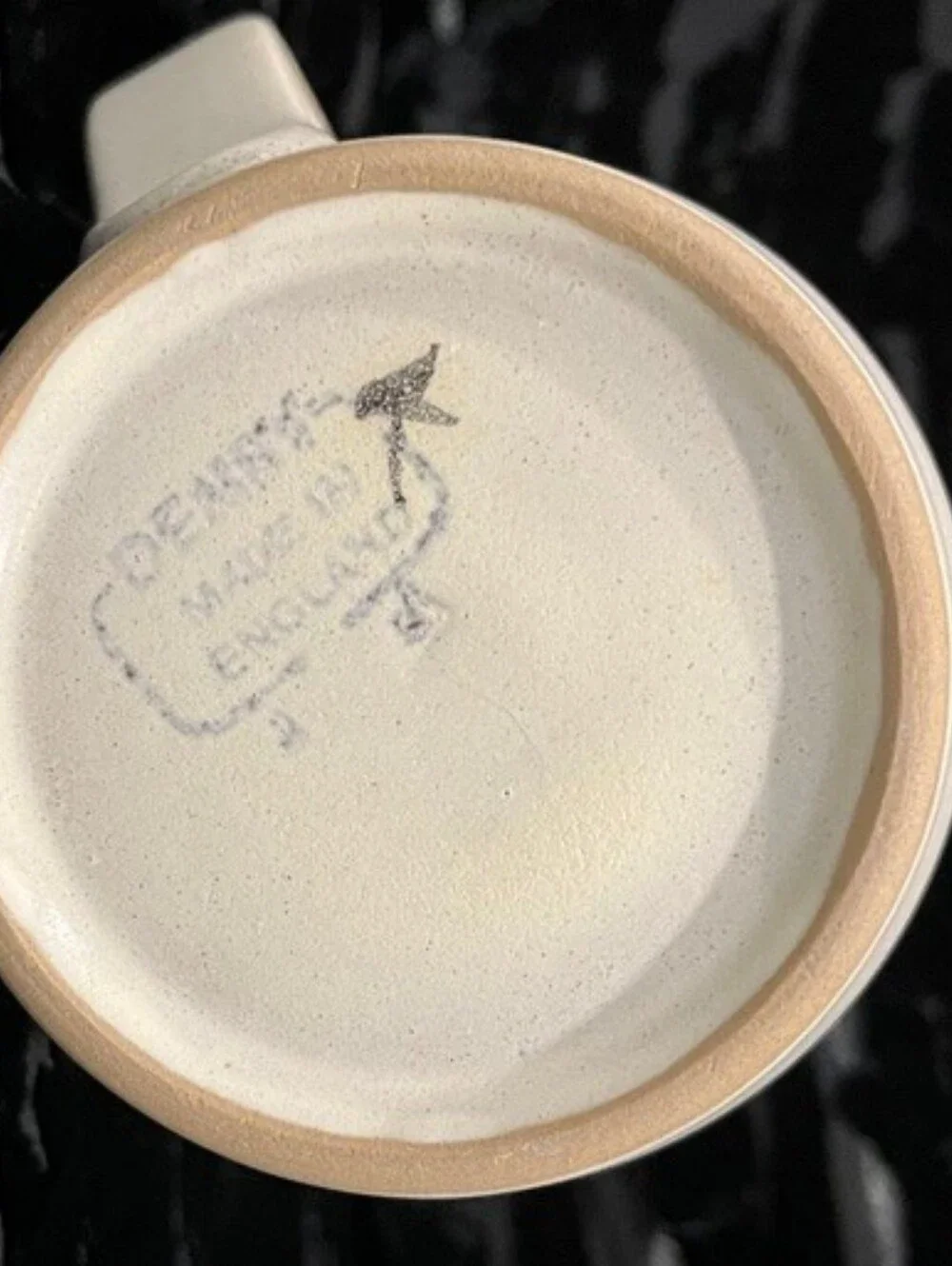 Vintage Denby Gypsy Stoneware England 1/2 Pint Creamer Pink/Cream Floral 1970s